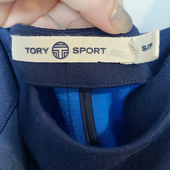 Tory Sport Blue Two Tone Wrap Maxi Skirt - Picture 10 of 14